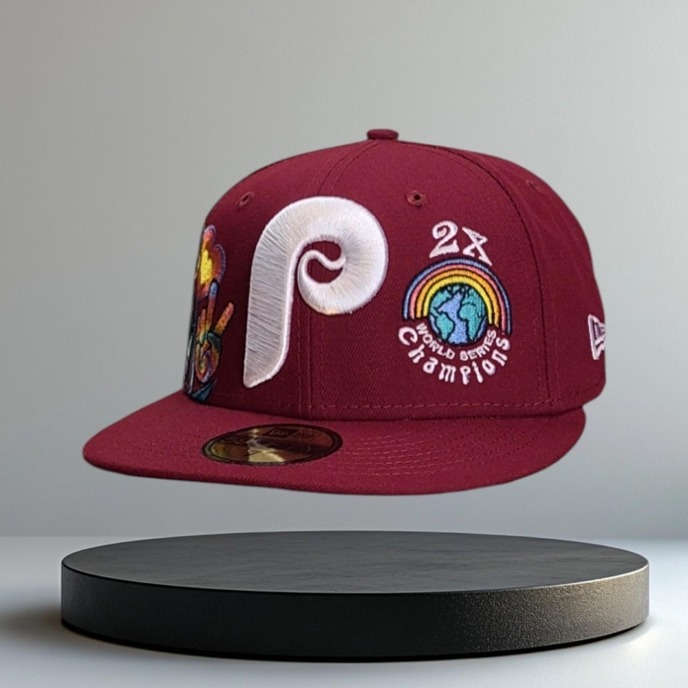 New Era Philadelphia Phillies Cooperstown Groovy World Series Champions Size 7
